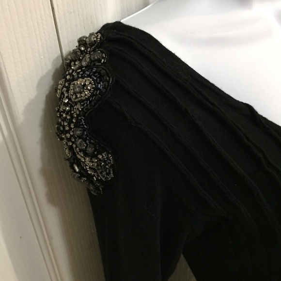 Miss Me black fringe jewel embellished top - Picture 4 of 8